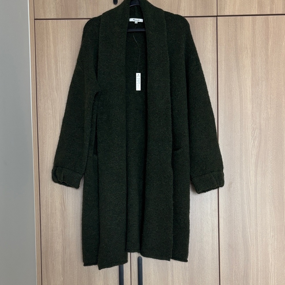 Madewell Deep Green Cardigan Sweater
